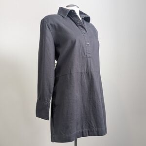 Gray Shirt Dress Cotton Long Sleeve Cozy Large Winter Sustainable CANADIAN Warm